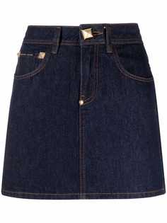 Philipp Plein джинсовая юбка мини с заклепками