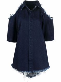 MarquesAlmeida джинсовая рубашка оверсайз с эффектом потертости Marques'almeida