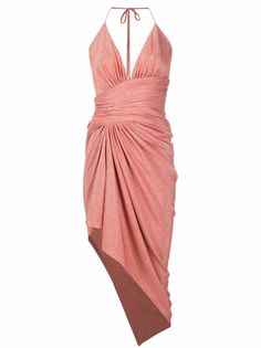 Alexandre Vauthier платье асимметричного кроя с люрексом