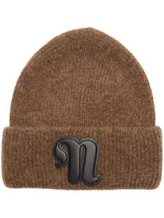 Nanushka шапка бини Higgins с нашивкой-логотипом