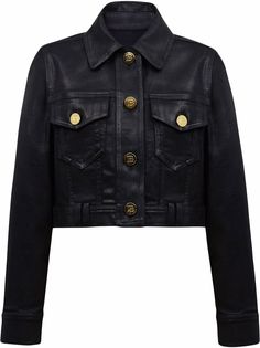 Balmain укороченная джинсовая куртка