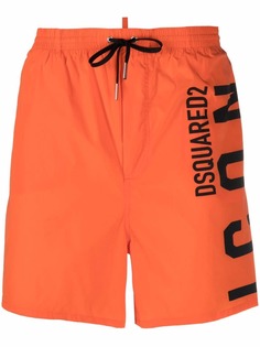 Dsquared2 плавки-шорты с кулиской и логотипом