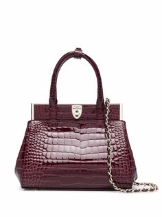 Aspinal Of London мини-сумка Grace с тиснением под крокодила