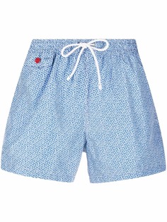 Kiton плавки-шорты с вышитым логотипом