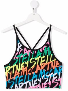 Stella McCartney Kids укороченный топ с логотипом