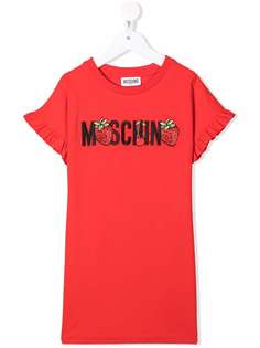 Moschino Kids платье-футболка с логотипом