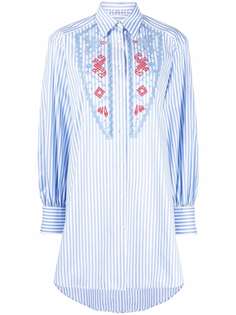 Ermanno Scervino полосатая рубашка с вышивкой