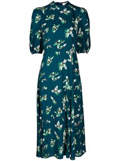 DVF Diane von Furstenberg платье миди Nella с цветочным принтом