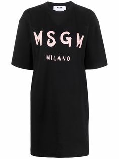 MSGM платье-футболка с логотипом