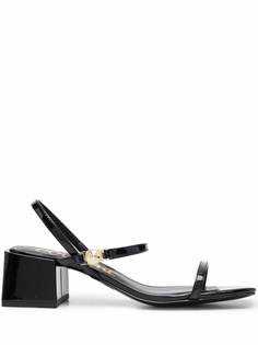Versace Jeans Couture лакированные босоножки V-Emblem