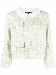 Maje укороченный твидовый жакет