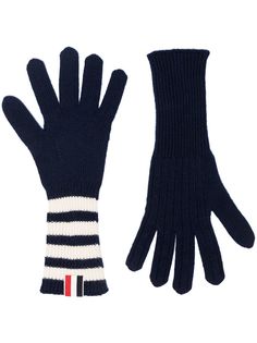 Thom Browne кашемировые перчатки с полосками 4 Bar