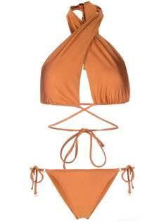 Noire Swimwear high-shine triangle-cup bikini set