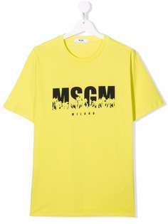 MSGM Kids футболка с логотипом