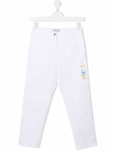 Emilio Pucci Junior прямые брюки с логотипом