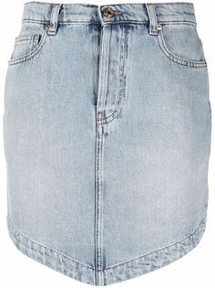 Alexandre Vauthier джинсовая юбка мини асимметричного кроя