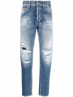 DONDUP зауженные джинсы с эффектом потертости