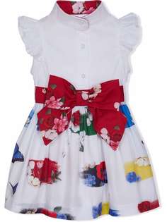 Lapin House платье с бантом и принтом