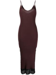 STAUD платье макси без рукавов с V-образным вырезом