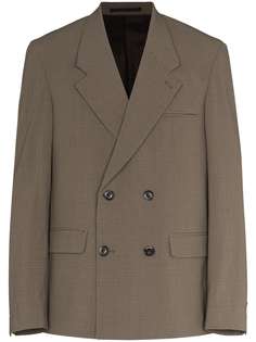 Nanushka двубортный пиджак в клетку