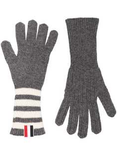 Thom Browne кашемировые перчатки с полосками 4 Bar