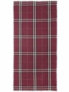 Burberry клетчатый шарф с монограммой