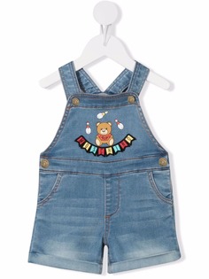 Moschino Kids джинсовый комбинезон с логотипом