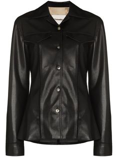 Nanushka рубашка Ganit из искусственной кожи