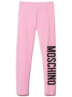 Moschino Kids легинсы с логотипом