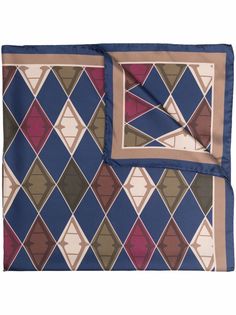 Aspinal Of London шелковый платок с принтом Harlequin