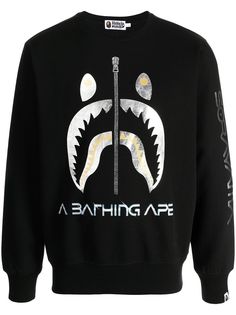 A BATHING APE® толстовка Shark с круглым вырезом из коллаборации с Hajime Sorayama Bape