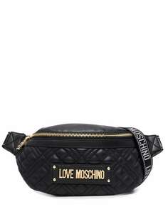 Love Moschino стеганая поясная сумка с логотипом