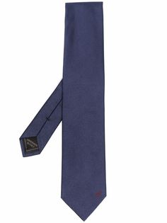 Brioni шелковый галстук с монограммой