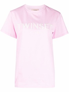 TWINSET футболка с вышитым логотипом