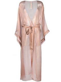 Maria Lucia Hohan шелковое пальто Casablanca длины миди с поясом