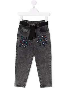 The Marc Jacobs Kids зауженные джинсы с вышивкой