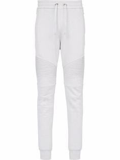 Balmain спортивные брюки с кулиской и вставками в рубчик
