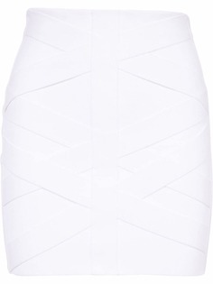 Balmain мини-юбка с завышенной талией и вставками