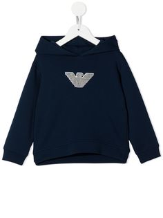 Emporio Armani Kids худи с нашивкой-логотипом