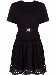 ERMANNO FIRENZE платье-футболка с английской вышивкой