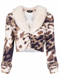 Blumarine укороченный кардиган с принто