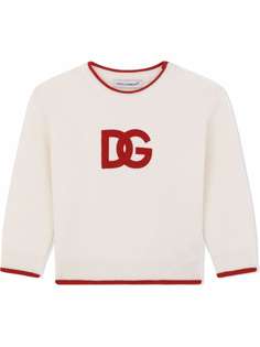 Dolce & Gabbana Kids шерстяной джемпер с логотипом