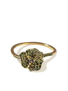 AS29 кольцо Bloom из желтого золота с бриллиантами и сапфирами