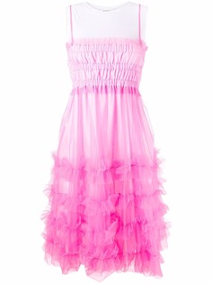 P.A.R.O.S.H. платье миди из тюля с оборками