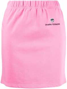 Chiara Ferragni юбка мини с нашивкой-логотипом