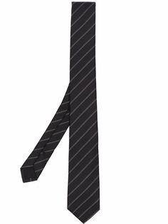 Saint Laurent полосатый галстук с заостренным концом