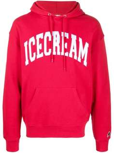 ICECREAM худи с кулиской и вышитым логотипом