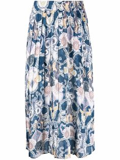 See by Chloé плиссированная юбка миди с принтом