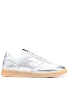 MM6 Maison Margiela кроссовки Replica с эффектом металлик