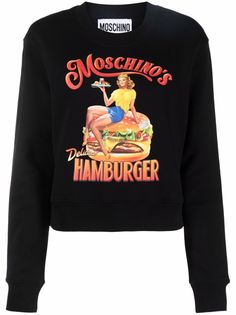 Moschino толстовка с круглым вырезом и принтом